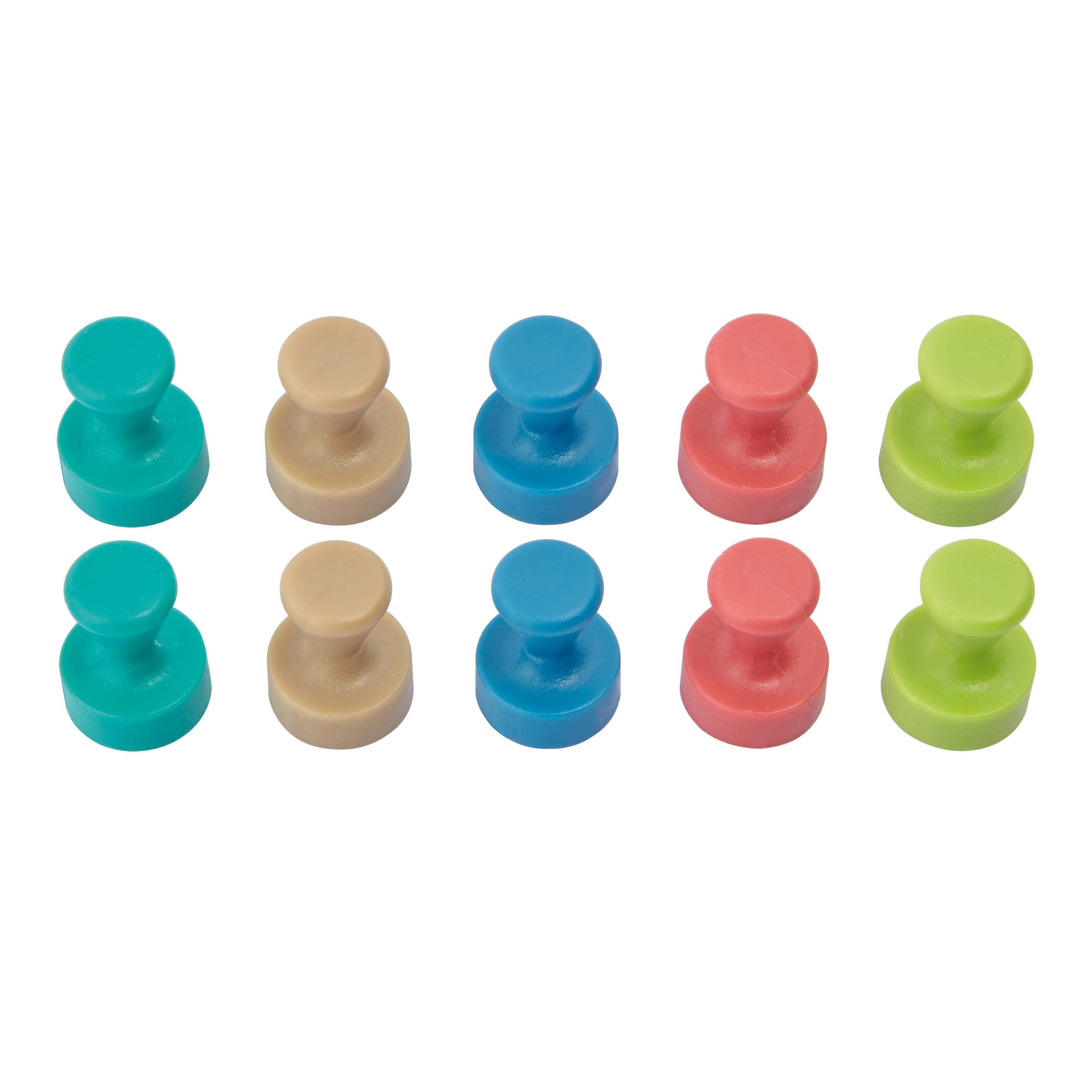 Maul Magnet 6168499 (Diameter x H) 12 mm x 16 mm Cone Rose, Atlantic Blue, Turquoise, Lime, Sahara Pack of 10