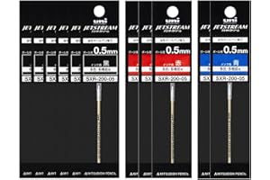 Mitsubishi pencil jet stream for PRIME replacement Wick SXR-200-05 mix free 10 pieces set (black, red, blue)