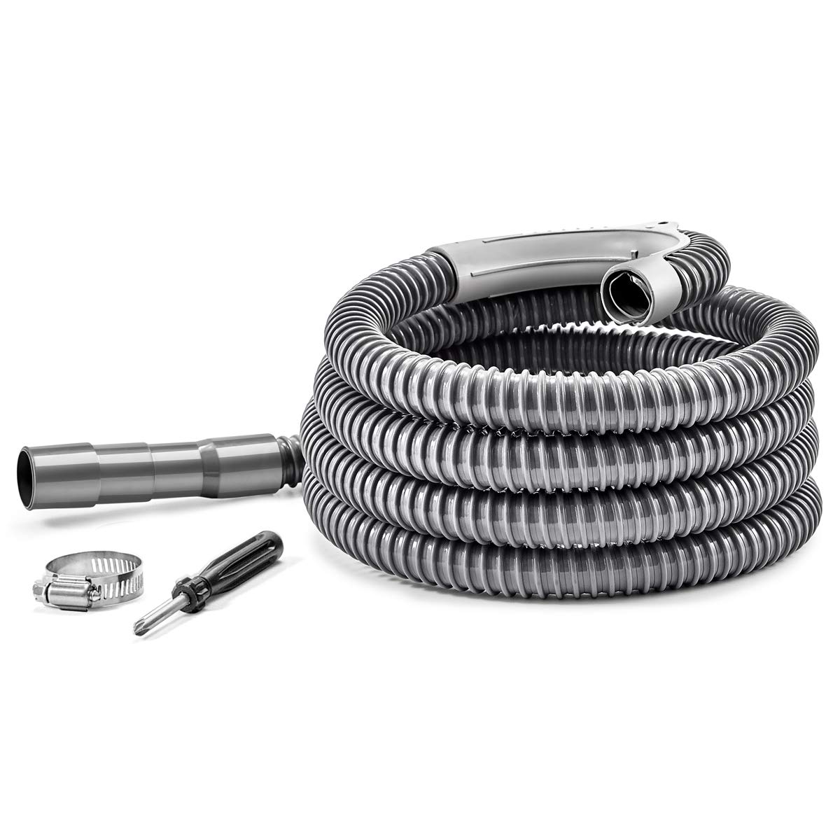 Washing Machine Drain Hose 10 FT,Corrugated and Flexible Washer Drain Hose Replacement,Discharge Hose for Washing Machines with Clamp and Screwdriver