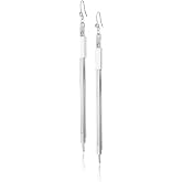 Guess Flat Chain Linear Drop Earrings, Silvertone