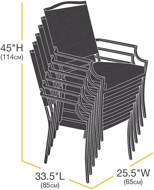 Basics Outdoor Stackable-Chair Patio Furniture Cover : Garden & Outdoor