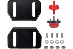 MIKATESI 784-5580 Snow Blower Thrower Iron Made Slide Skid Plate Shoes 2 Pack Skid Shoes with Mounting Hardware + Primer Bulb Fuel Filter for MTD 784-5580-0637 Fits for Cub Cadet Yardman SnowBlower