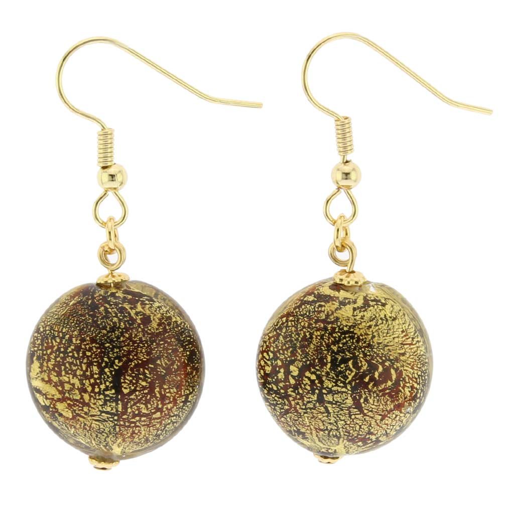 Glass Of Venice Murano Glass Ca D'Oro Earrings - Cognac