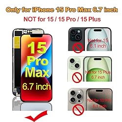 for iPhone 15 Pro Max Screen Replacement 6.7 inch