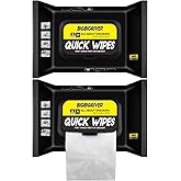 BIGBIGRIVER Shoe wipes 2 Pack 60 Pcs Sneaker Wipes Cleaner Quick Wipes Travel Portable Removes Dirt, Stains