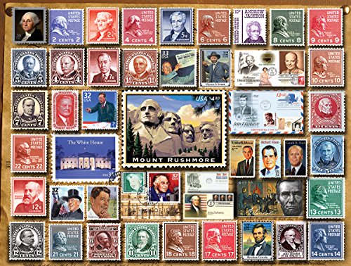 White Mountain Puzzles Presidential Stamps Jigsaw Puzzle (1000 Piece)