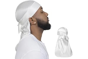 ForceWave 2 Pieces Silky Durag Pack for Men Women Waves, Premium Satin Deluxe Du-rag