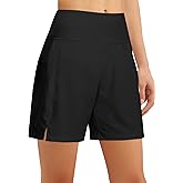 Vivola Women's 5" High-Waisted Swim Board Shorts with Liner and Pockets – Quick-Dry Beach & Swimming Shorts