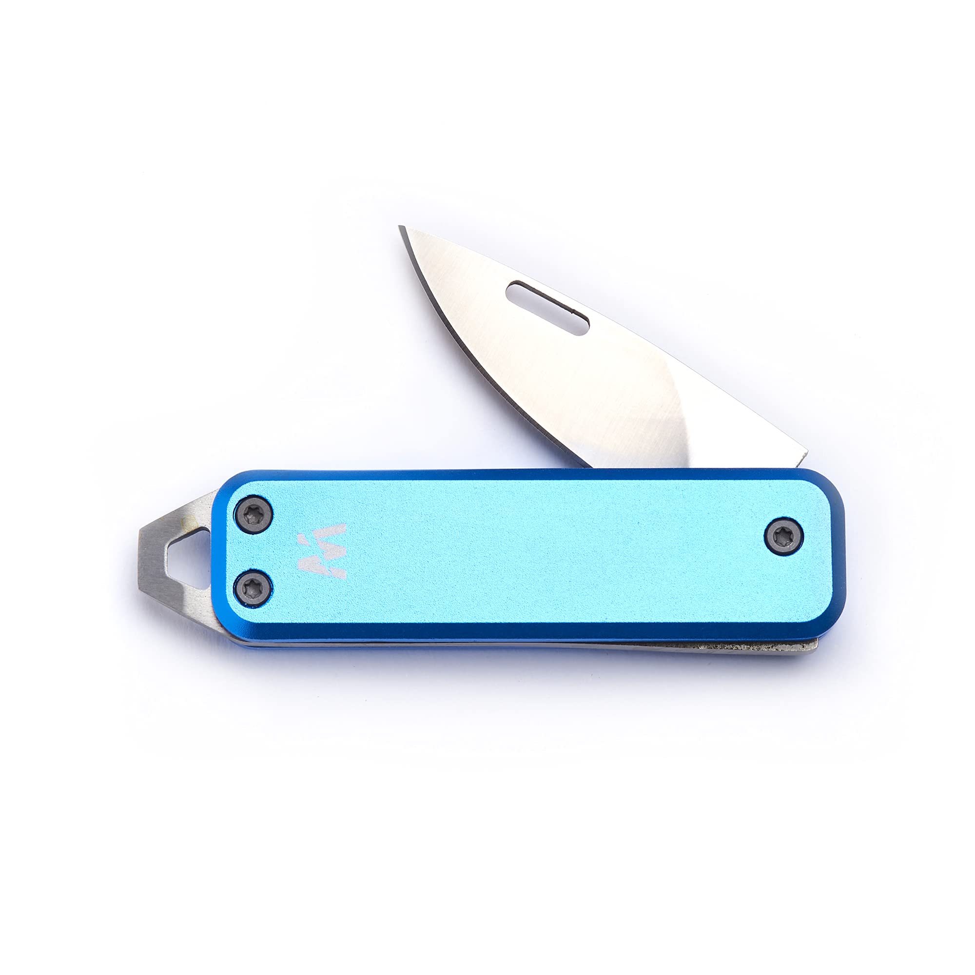 Whitby Pocket Knife, 1.75" Survival Stainless Steel Folding Knives UK Legal Sprint Lagoon Blue Finish, Stylish High Performance, Non Locking EDC Blade, Portable for Camping Hiking