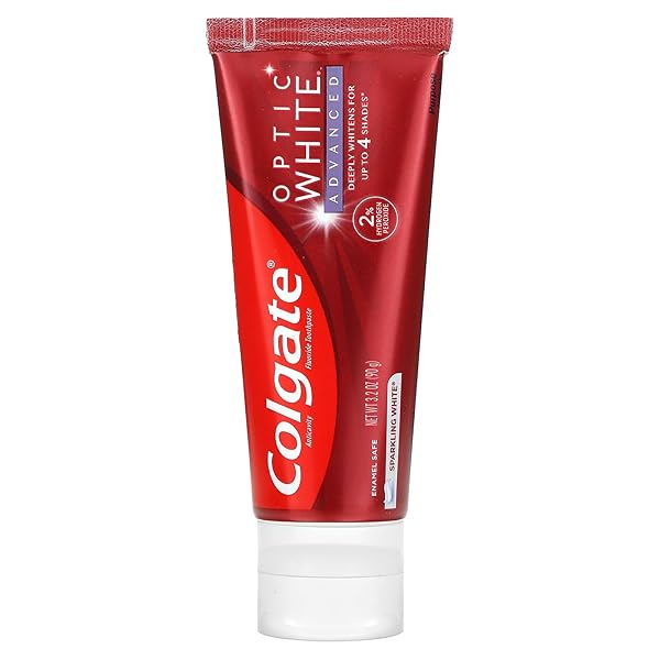 COLGATE OPTIC WHITE ADVANCED TEETH WHITENING TOOTHPASTE, SPARKLING WHITE, 3.2 OZ