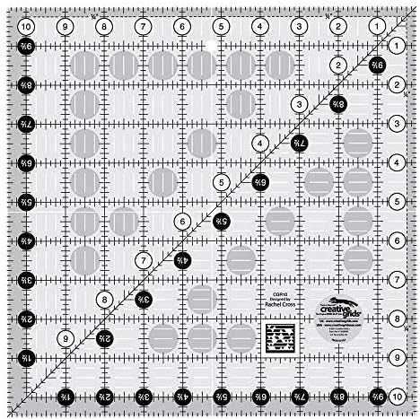 Creative Grids Quilt Ruler 10-1/2in Square