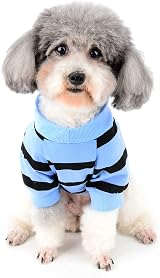 Zunea Small Dog Shirt Striped Love Heart Sequin Tee Blue M view 7