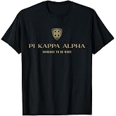 Licensed Pi Kappa Alpha Gold Formal Icon Logo T-Shirt