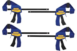 IRWIN QUICK-GRIP Clamps, One-Handed, Mini Bar, 6-Inch, 4-Pack (1964758)