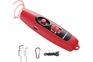 StarWorld Rechargeable Bear Horn - 120dB Electronic Air Horn for Bears with 4 Volume Levels & 3 Tones, Audible 0.5 Miles, LED Safety Light for Hiking, Camping, Wildlife Defense (red)