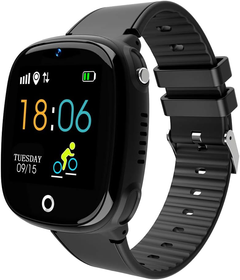 ZMCY HW11 Smartwatch,Children Family Bluetooth Pedometer Smart Watch Waterproof Wearable Device GPS SOS Call Kids Safe,Black