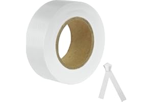 JIZHGRAD White Flagging Tape, Surveyors Tape,1-3/16" × 300' Survey Tape,Tree Marking Ribbon,Non-Adhesive Plastic Ribbon,Trail Marking Tape