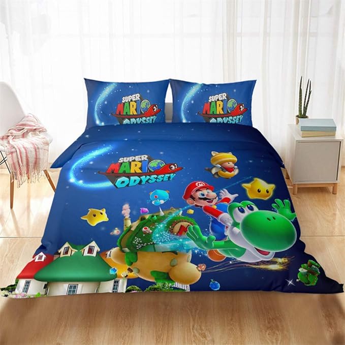 ERWULING Teenager Bettwäsche aus Microfaser · Kinderbettwäsche für