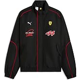 PUMA Scuderia Ferrari F1 Men's Lewis Hamilton Driver Racing Jacket - Black | Regular fit, PUMA - official partner, Officially licensed