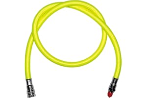 SAEKODIVE Low Pressure Braided Diving Hose - 27" or 36" Flexible Braided Hose - 500PSI for Scuba Diving 2nd Stage Regulator and Octopus (Yellow/36")