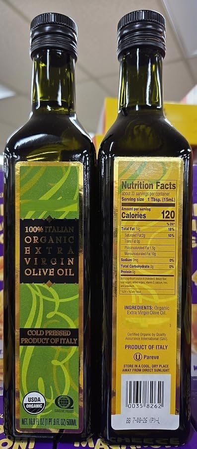Trader Joe Italian Organic Extra Virgin Olive Oil (2x500ml)