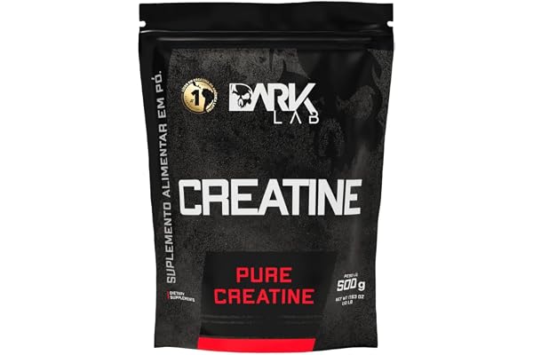 Creatina Pura Dark Lab, Monohidratada 100% de Pureza, Sem Glúten, Sem Sabor (500g)