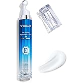 SPODARE Caffeine Eye Cream, Under Eye Cream for Dark Circles, Puffiness & Puffy Bags, Wrinkles Fine Lines, Eye Roller Serum with 360° Massage Ball for Women and Men - 0.7 fl. oz
