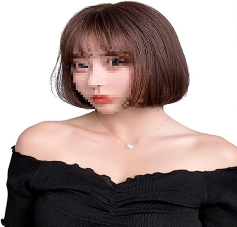 Amazon Co Jp 本物の人間のかつら ロングヘアフルフード 空気前髪バックル鎖骨かつら 中ロングストレート本当の髪フード ビューティー