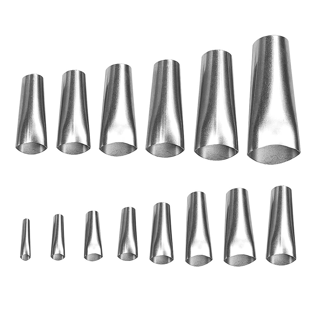 Graplan 14PCS Perfect Caulking Kit Reusable Sealant Finishing Tools Kit Stainless Steel Caulk Nozzle for Kitchen Bathroom Window