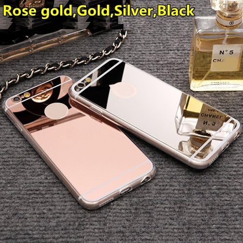 iPhone 7 Mirror Case, iPhone 8 Mirror case,TUNCH MAAL Luxury Mirror Back Shock-Absorption TPU Silicone Bumper Anti-Scratch Bright Reflection Protective Case for iPhone 7 /iPhone 8 (Silver)