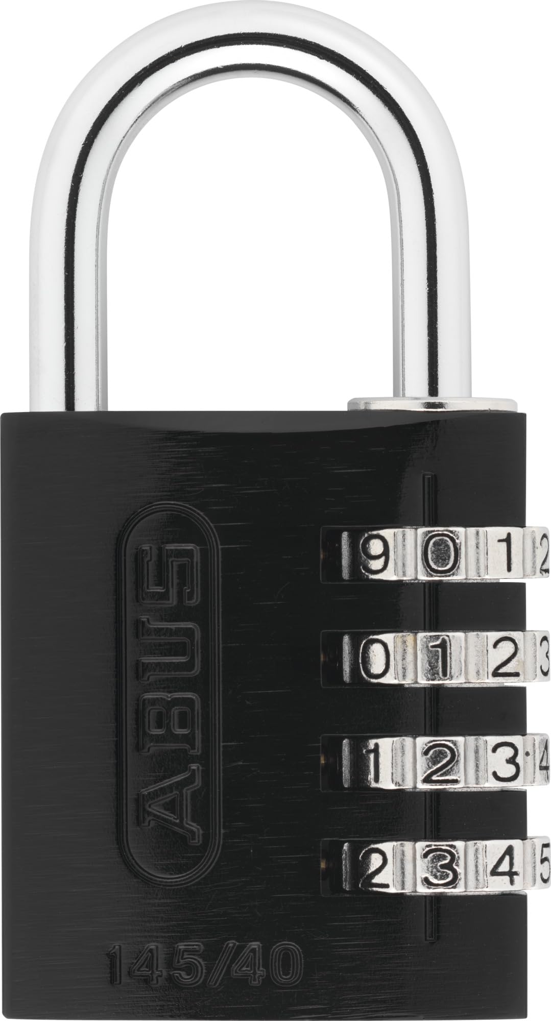 ABUS Combination Padlock 145/40 Black - for Luggage, Cabinet etc - Aluminium Padlock - Individually Adjustable Numerical Code - ABUS Security Level 4