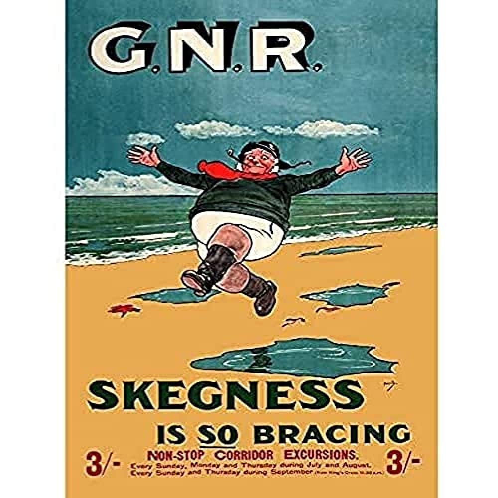GNR Rail Skegness Vintage Advert Art Print Canvas Premium Wall Decor Poster