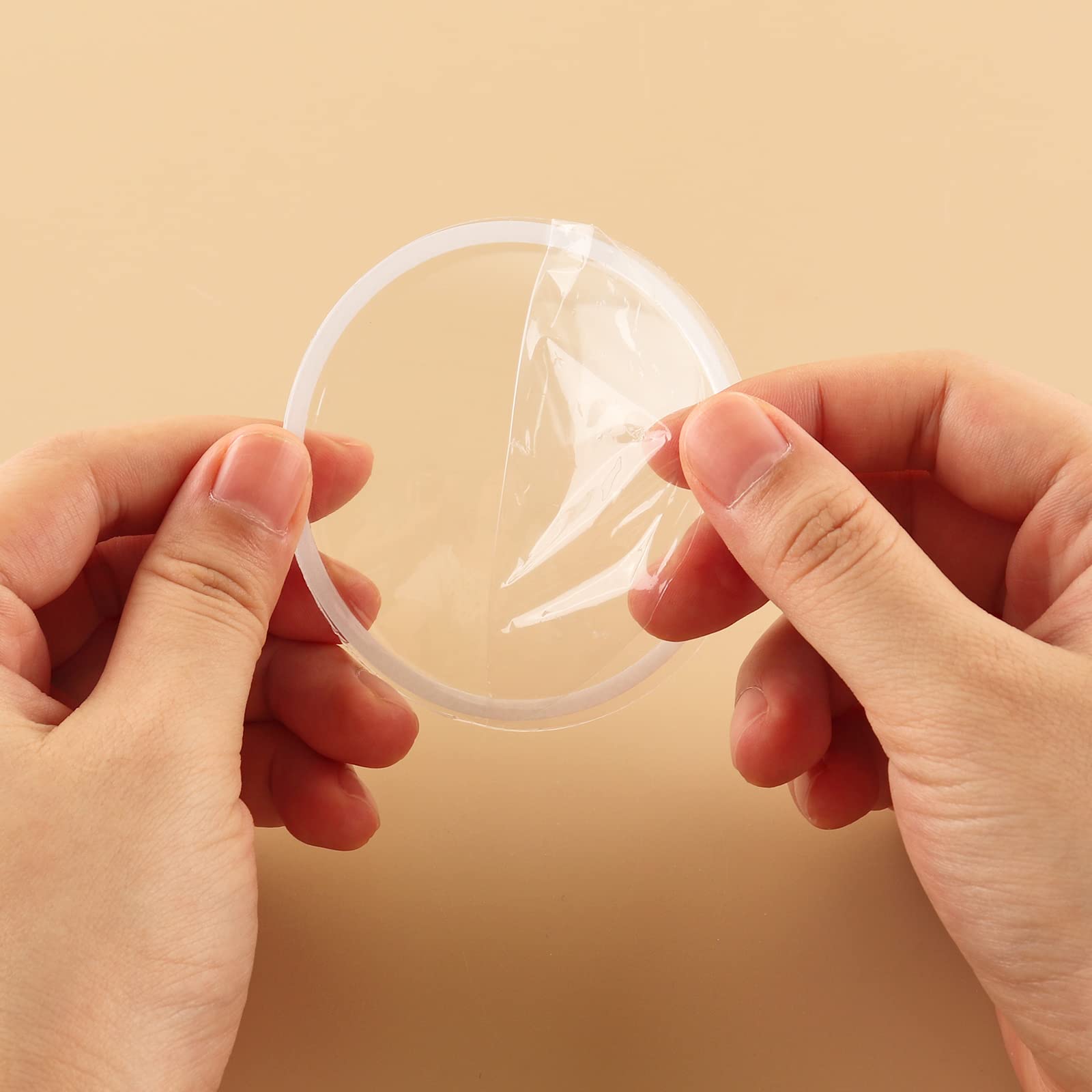 20 PACK Circle Shaker Domes for Card Making Peel-away Adhesive Circle Clear Plastic Dimensional Domes for Shaker Card Making Paper Crafting Shaker Window Blister Puffy Shaker Covers 1/4