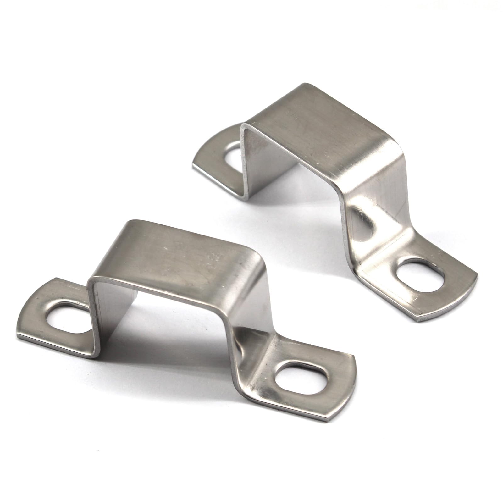 (15 Pieces) 20x20mm Square Pipe Clamp 304 Stainless Steel U Shaped Strut Connector Bracket Tube Buckle Hose Clamp Cable Clamp