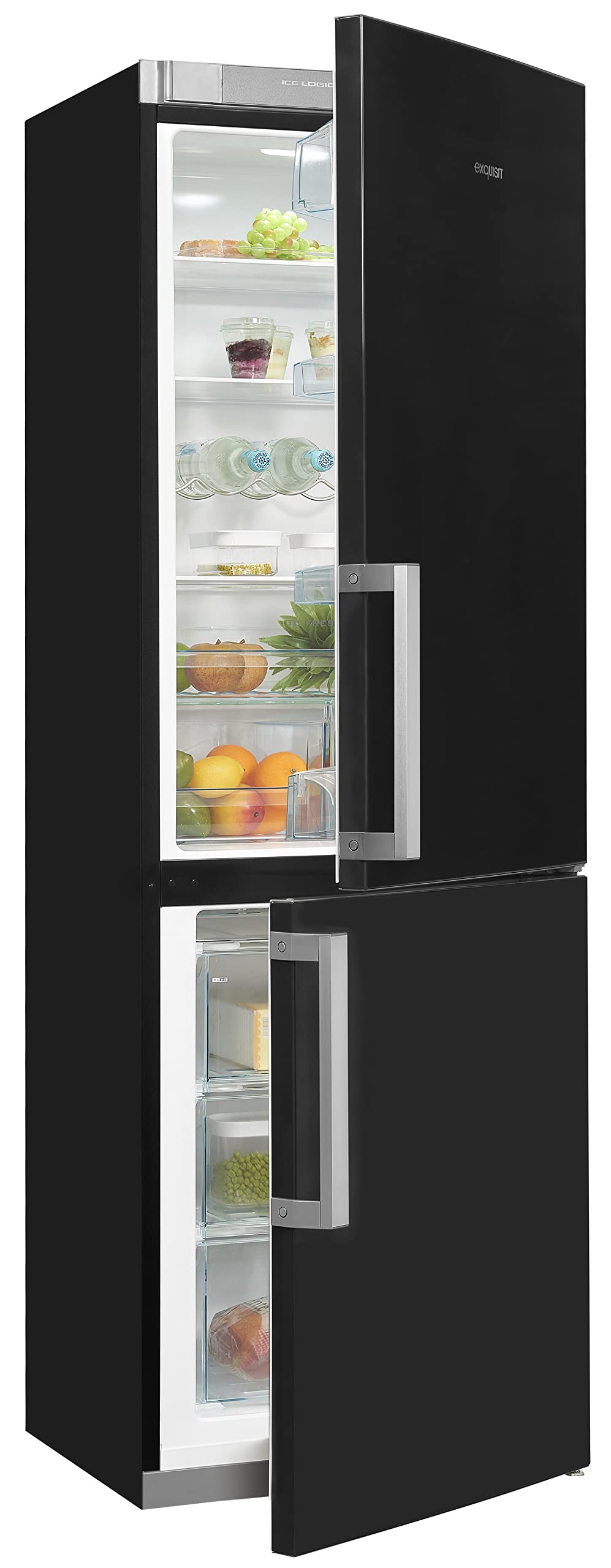 Exquisit-Frigorifico-combi-KGC35-H-280E-negro-292-litros-de-volumen-Negro-185×60