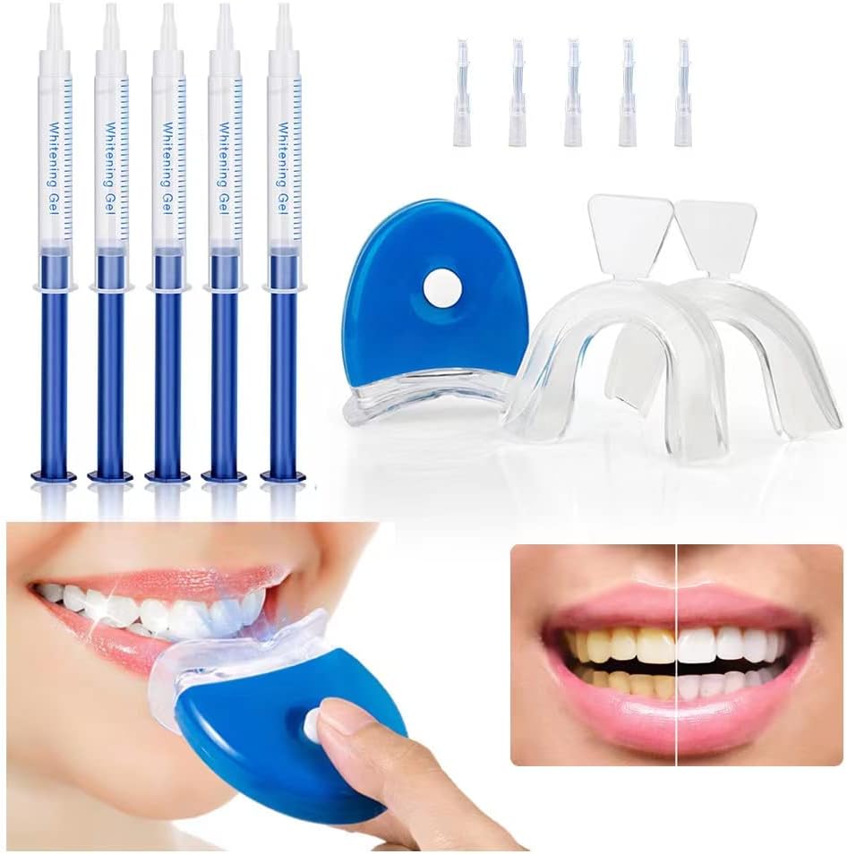 Mori Kamei Professional Teeth Whitening Kit with LED Light 5x3ml Gel for