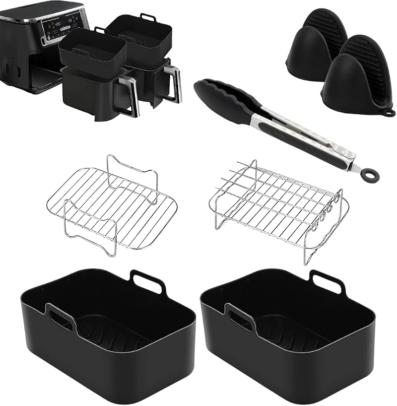 Zaid 7 PCS Air Fryer Accessories Set for Ninja Dual AF400UK & Tower T17088