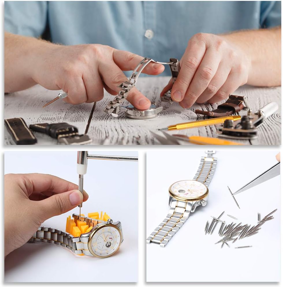 Watch Repair Tools Kits, Kingsdun Upgraded Version 149pcs Watches Battery Replacement Watchband Link Remover Spring Bar Tool Kit with Carrying Case and Instruction Manual - - 