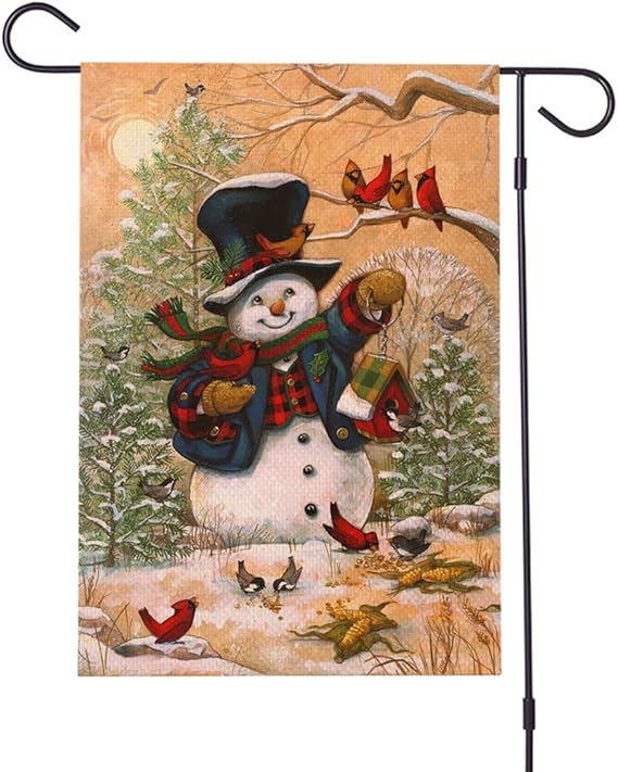 UGY Christmas Garden Flag Outside Decorations Double Sided