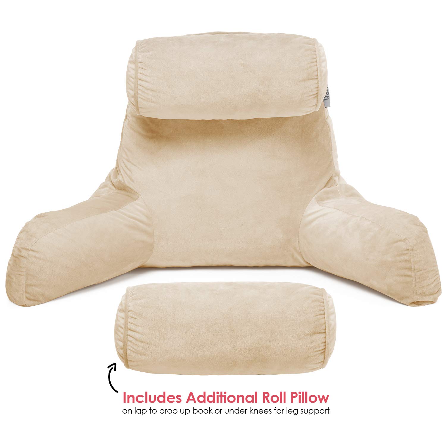 Nestl Reading Pillow, Includes 1 Extra Large Bed Rest Pillow with Arms