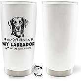 MOTERMATE Black Labrador Retriever Dog 20oz Travel Coffee Mug Tumbler, Black Labrador Retriever Dog Gifts for Men Women Kids, Funny Labrador Stainless Steel Tumbler with Lid and Straw Drinkware