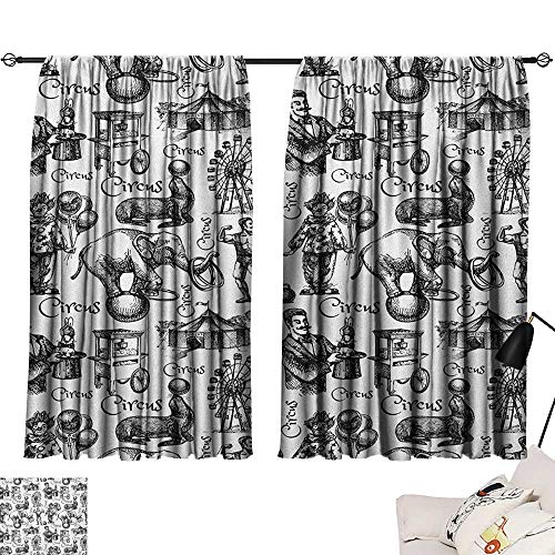 Modern Woven Darkening Curtains Circus Quote And Themed Continous