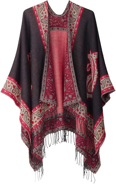 Women S Shawl Wrap Poncho Ruana Cape Cardigan Sweater Open Front For Fall Winter Scarves Wraps Women S Accessories