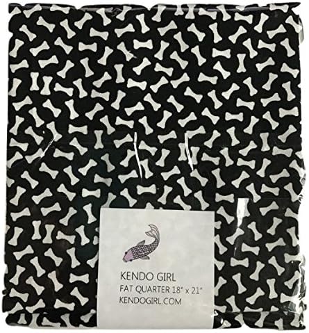 Fat Quarter Quilt Fabric 18" x 22" - Dog Bones by Kendo Girl