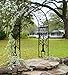 Plow & Hearth Metal Garden Arbor with Tree of Life Design, Made of 100% Steel, Black and Burnished-Bronze Finish