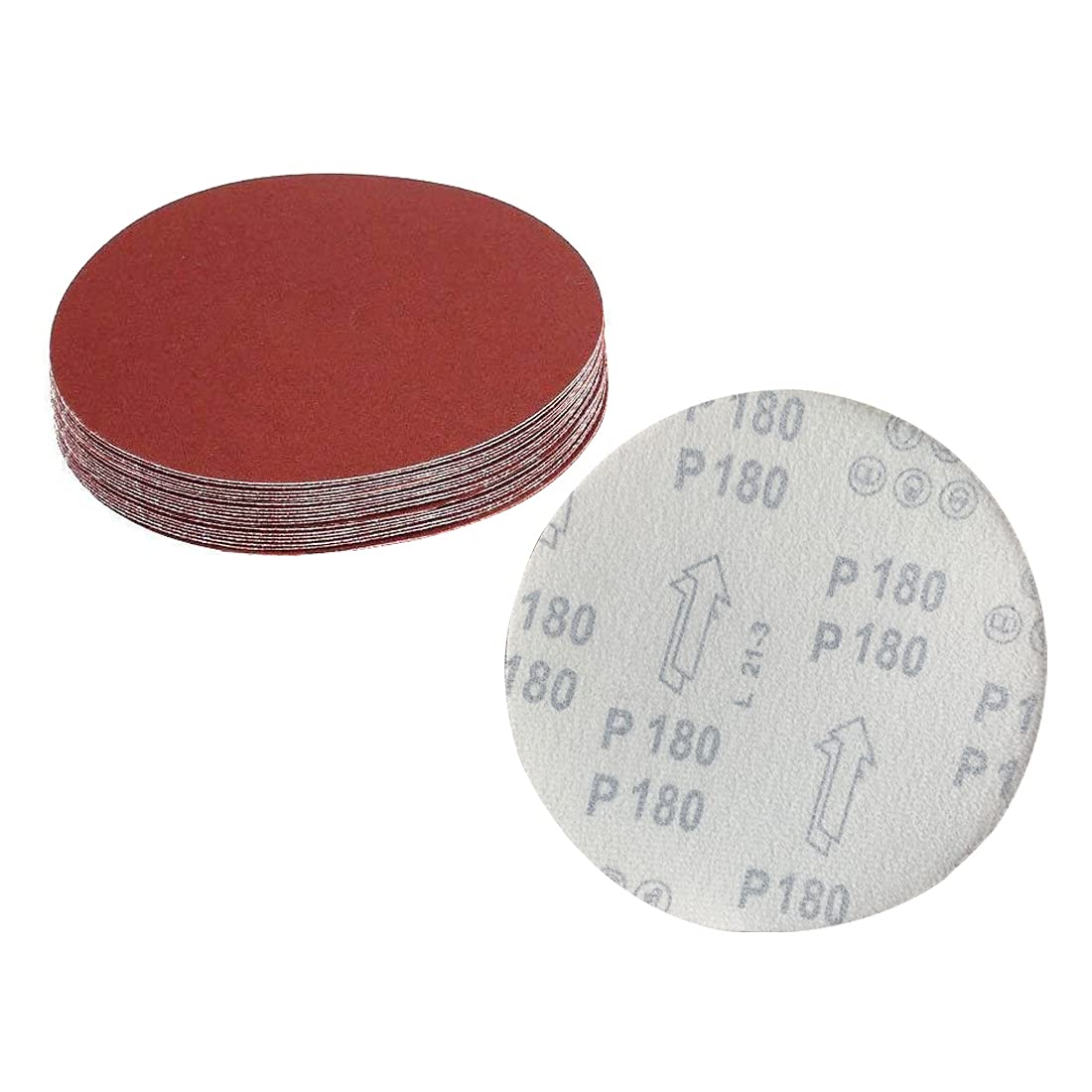 Adiyer [20 Pack] 7-inch 180 Grit Hook and Loop Sanding Discs Sandpaper, Aluminum Oxide Abrasive Sanding Tools