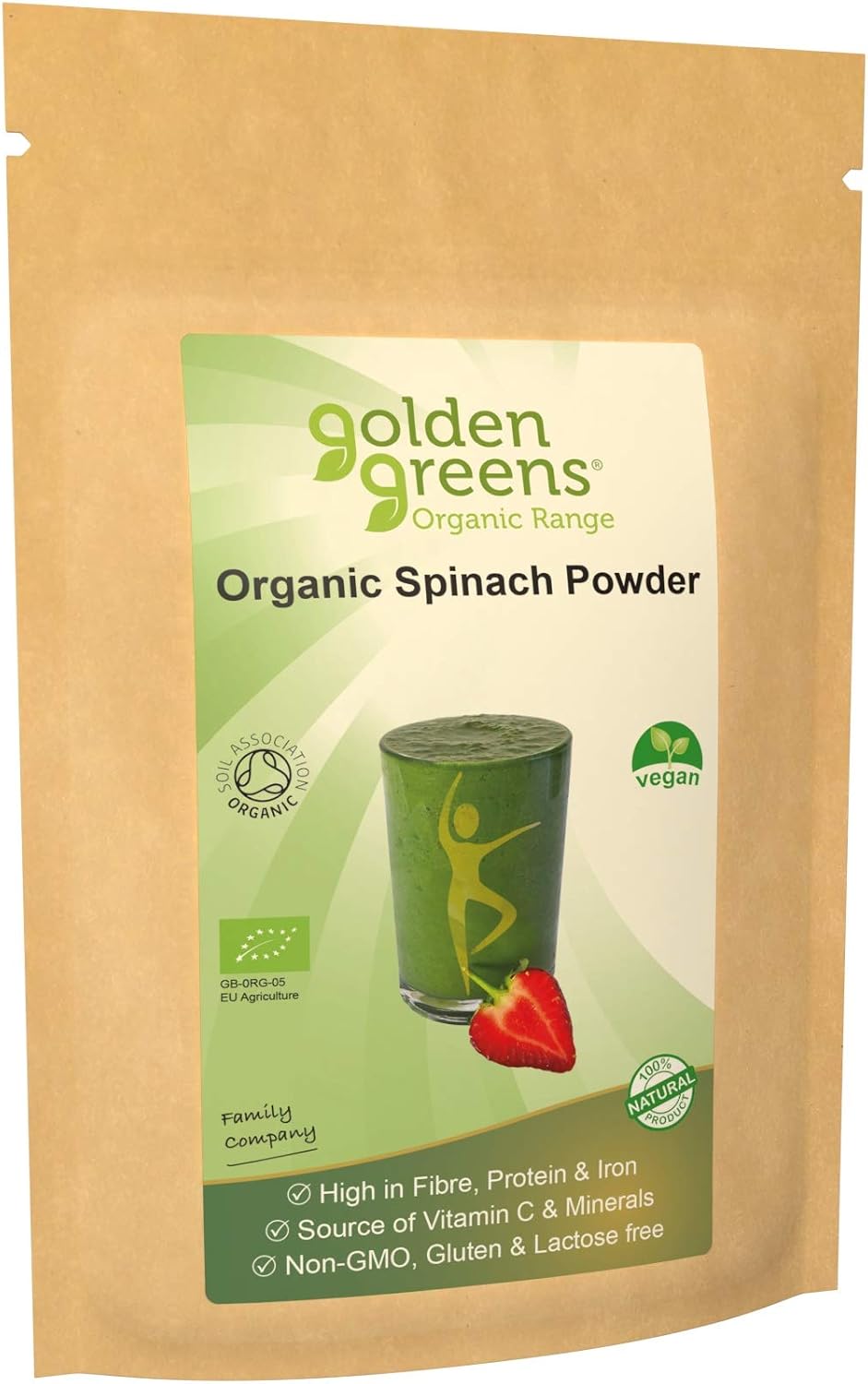 Golden Greens Organic Spinach Powder 250 g