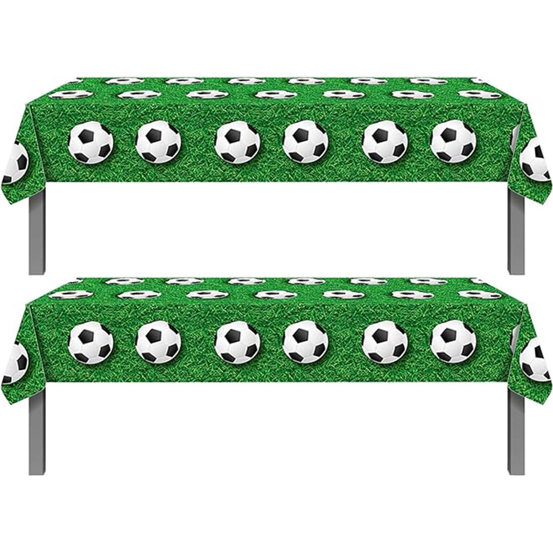 TOKYMOON 2 Pack of Disposable Soccer Sport Football Themed 54x87In Tablecloths Party Table Cover for Kids Baby Shower Football Sport Party Supplies