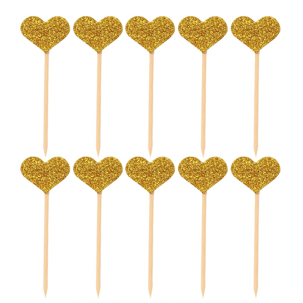 Shyymaoyi Lot De 10 Decorations De Gateau En Forme De Cœur Brillant Pour Fete Danniversaire De Mariage Red Decorations Et Accessoires De Fetes Accessoires De Decoration De Gateau Napravi Rs