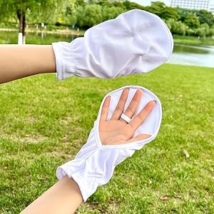 3 Pairs Summer Breathable Lightweight Outdoor Gloves Ice Silk Open Finger Short Gloves for Women